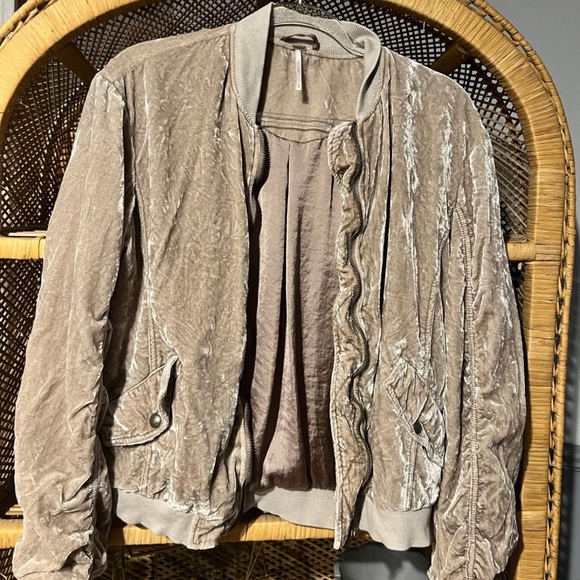 Free People Velvet Bomber jacket - Picture 2 of 10